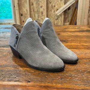 Lucky Brand gray suede booty. Like new condition. Size 7.